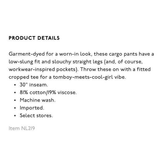 Madewell Low-Slung baggy cargo pants Green 29 - Picture 4 of 15